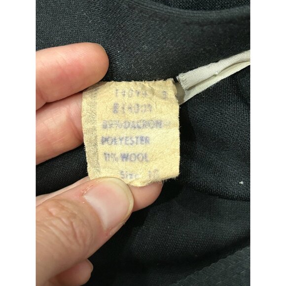 Vintage Koret Of California Wrap A-Line Pencil Skirt Black Sz 16 Career Work - Picture 6 of 10